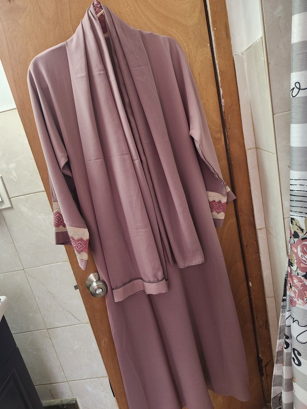 Women's Dusty Rose Modest Long Dress